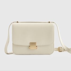 Quince Italian Leather Box Shoulder Bag In Cream
